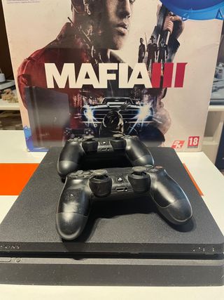 PS4 Slim 1TB Negra + 5 Juegos + 2 Mandos