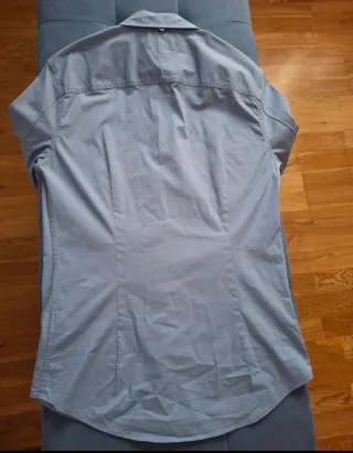 Camisa Tommy Jeans Slim S Azul Hombre