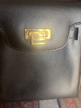 Borsa Etro Pelle Nera Dettagli Oro