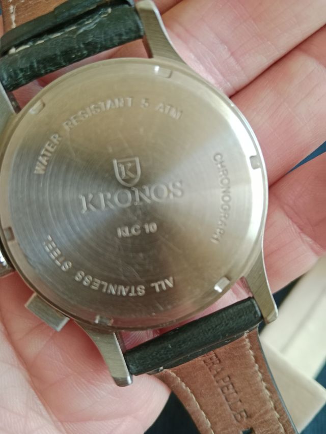 Reloj Kronos Chronograph Acero Negro