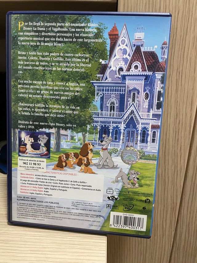 lote 2 DVD la sirenita 2 y la dama y el vagabundo2