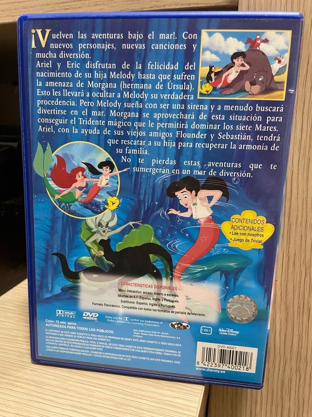 lote 2 DVD la sirenita 2 y la dama y el vagabundo2