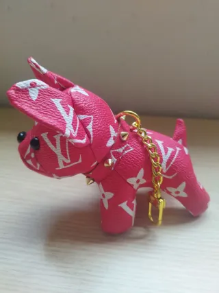 Llavero Perro Louis Vuitton Rosa