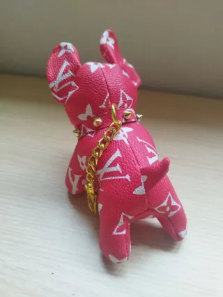 Llavero Perro Louis Vuitton Rosa