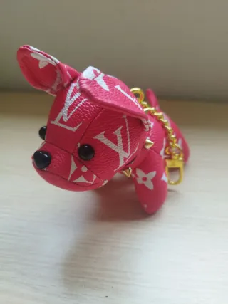 Llavero Perro Louis Vuitton Rosa