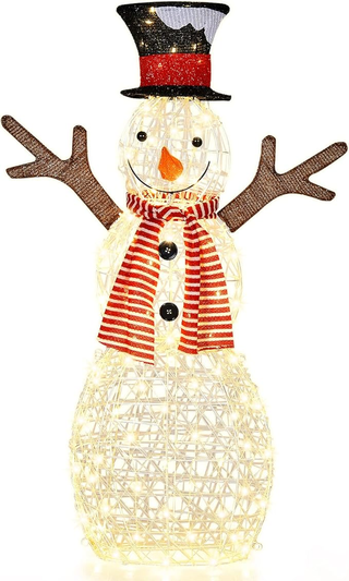 Pupazzo di Neve di Natale Illuminato da 110 cm, De