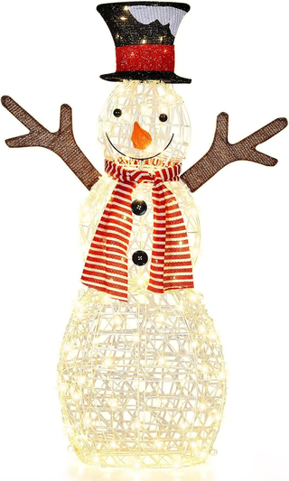 Pupazzo di Neve di Natale Illuminato da 110 cm, De