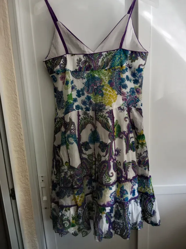 Vestido tirantes estampado paisley