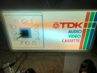 Cartel TDK Reloj Años 70