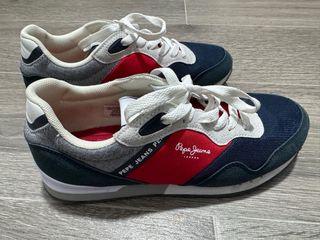 Zapatillas mujer Pepe Jeans Azul y Rojo