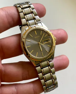 Reloj Seiko Quartz Vintage Oro y Plata
