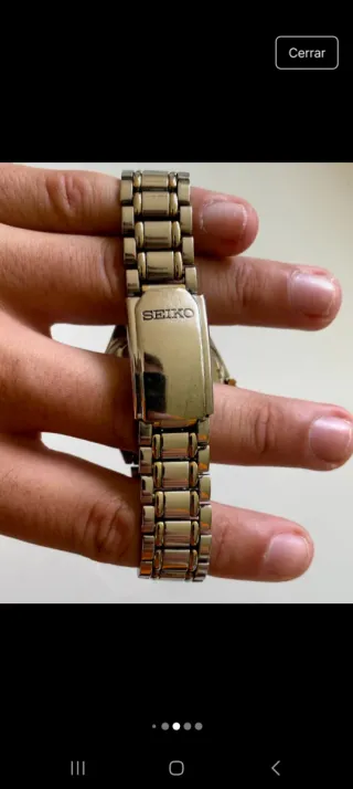 Reloj Seiko Quartz Vintage Oro y Plata