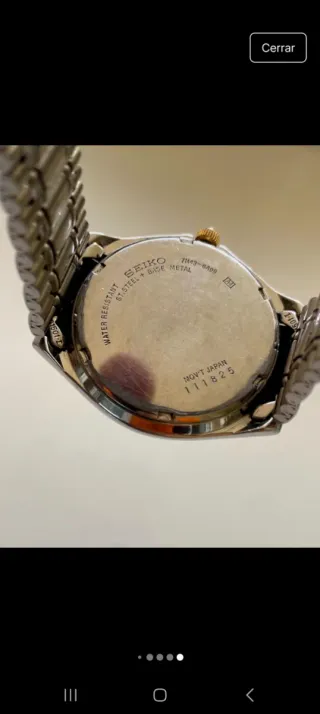 Reloj Seiko Quartz Vintage Oro y Plata