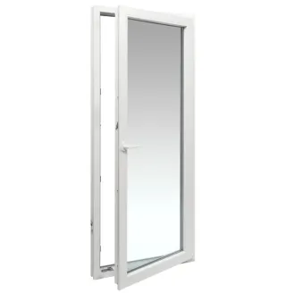 Ventana balconera PVC blanca 85x210 Oscilobatiente