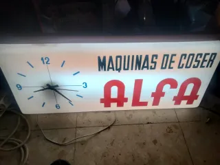 Cartel luminoso Máquinas de Coser Alfa