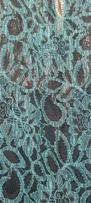 Vestido fiesta El Corte Inglés negro y verde