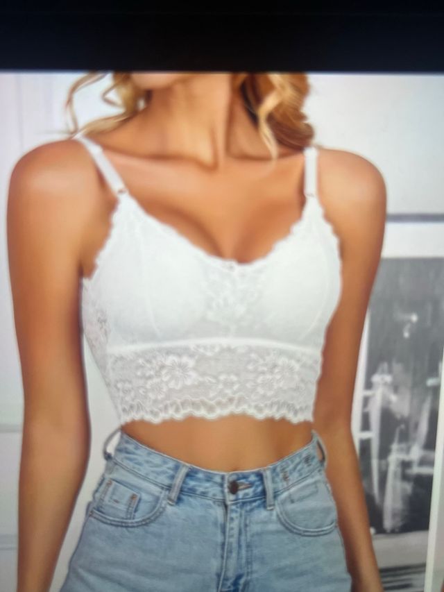 3 Tops Bralette Sujetador Encaje