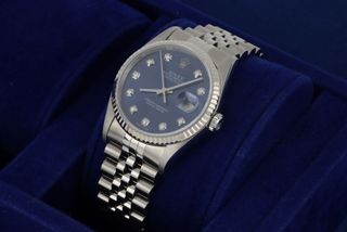 Rolex Datejust 16234 Esfera Azul Diamantes