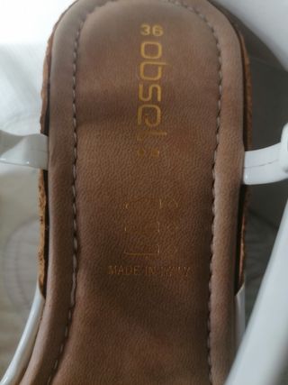 Sandalo con zeppa bianco n. 36