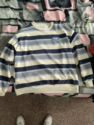 Jersey rayas beige y azul