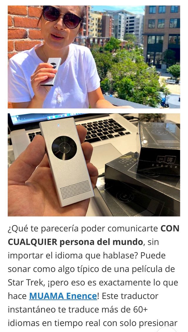 Traductor Enence Gris/Blanco