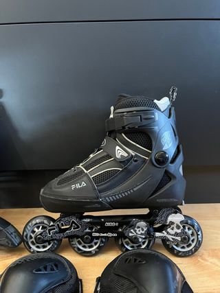 Patines Fila en Línea + Protecciones