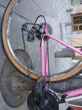 Bicicleta MTB Morada y Rosa
