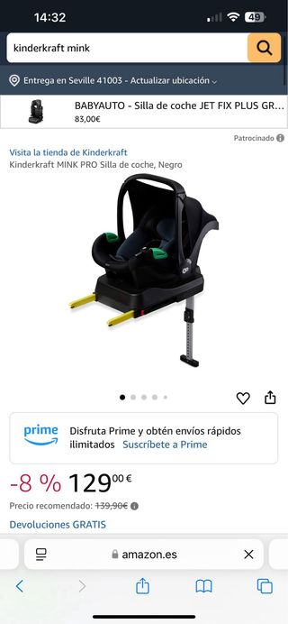 Carro bebé Kinderkraft Yoxi + Maxicosi 