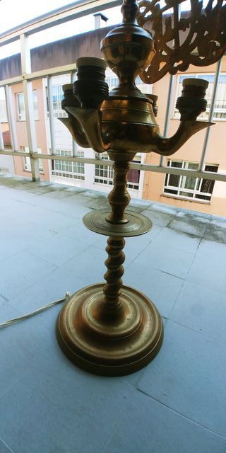 Antiguo Velón/Lámpara Aceite Bronce