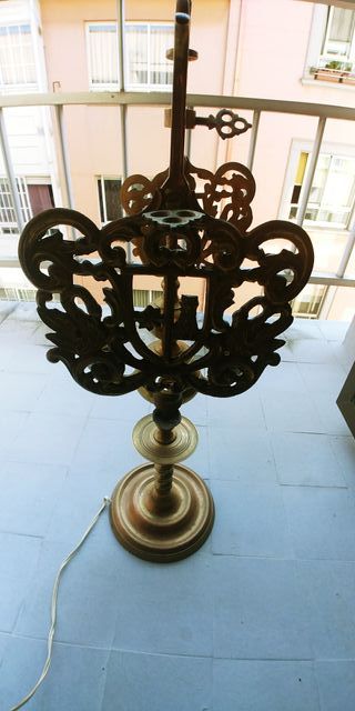 Antiguo Velón/Lámpara Aceite Bronce