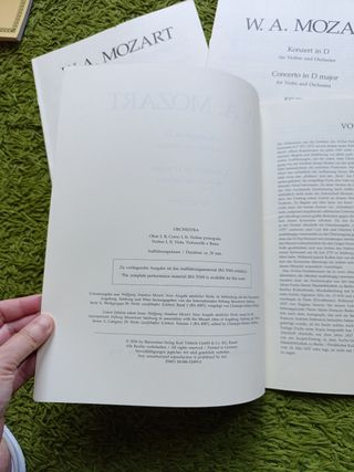 Partitura Mozart - Concierto en Re Mayor KV 271