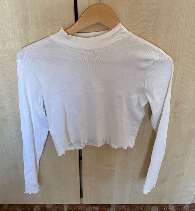 Camiseta cropped blanca