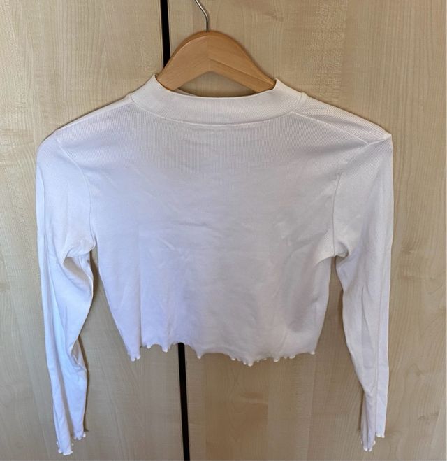 Camiseta cropped blanca