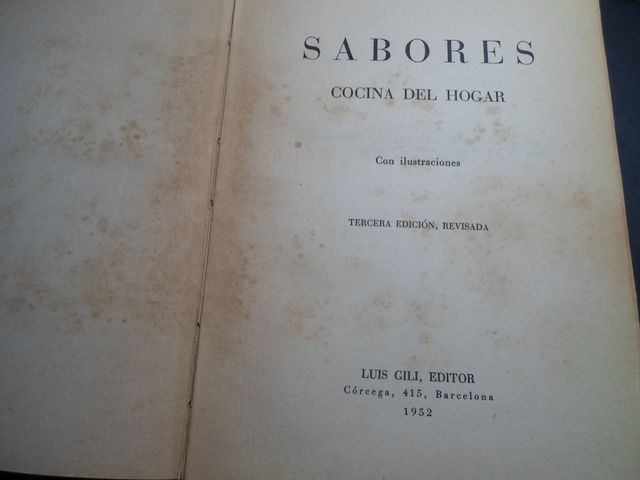 Libro Cocina Antiguo Sabores 1952 Ilustrado