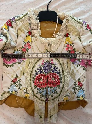 Traje de Fallera Mayor con dos corpiños y zapatos