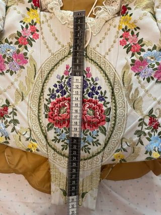 Traje de Fallera Mayor con dos corpiños y zapatos