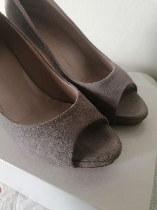 Scarpe décolleté scamosciate grigie n.36