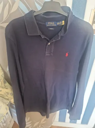 Polo Ralph Lauren Manga Larga Azul XL
