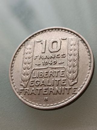 10 francos Francia 1949B