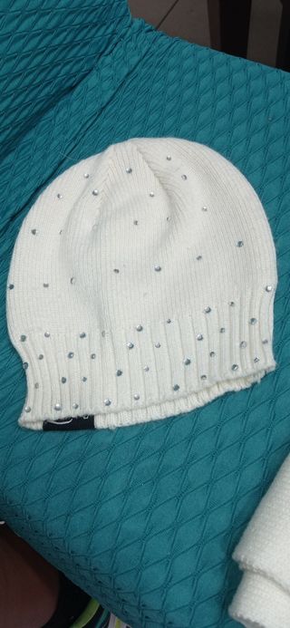 Cappello Rebell bianco con strass