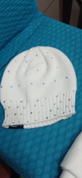 Cappello Rebell bianco con strass