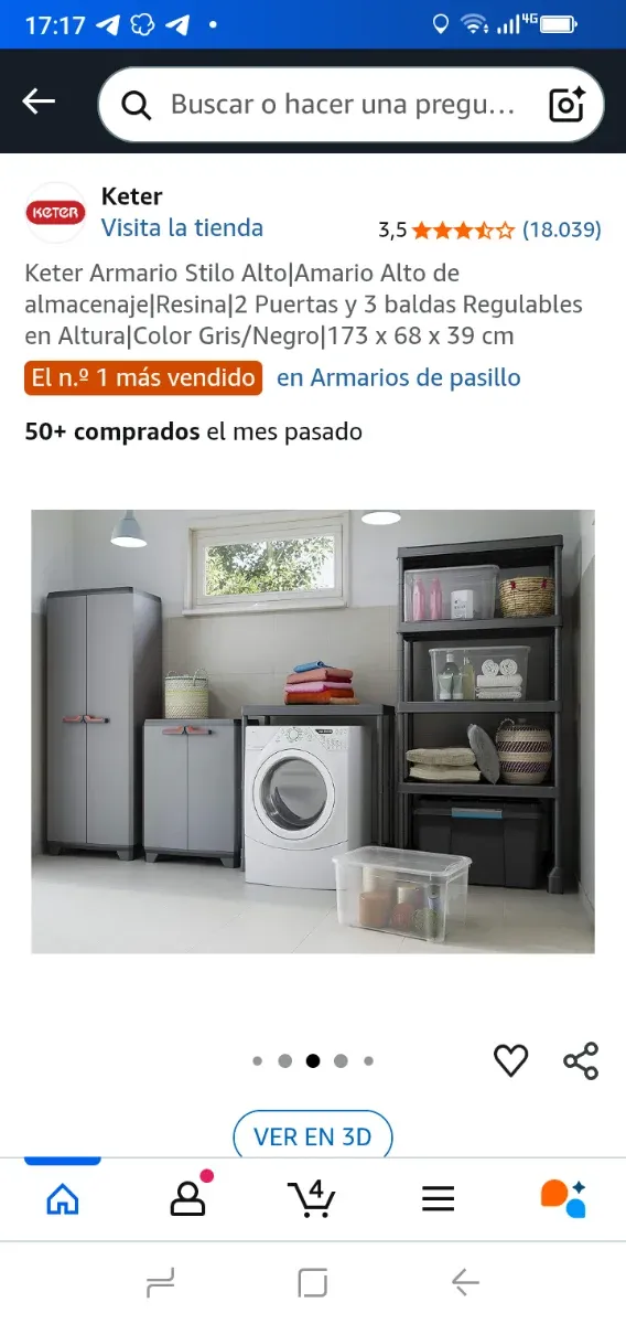 Armario Keter Stilo 68x39x173cm