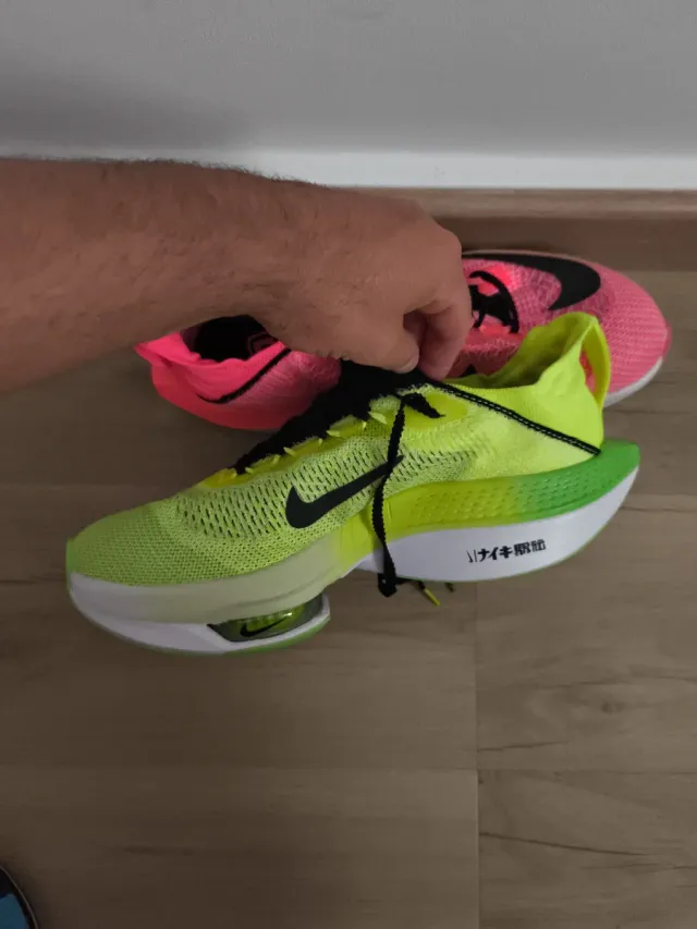 Nike Alphafly Talla 44 Verde y Rosa