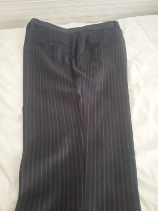 Pantalón de vestir rayas gris y negro