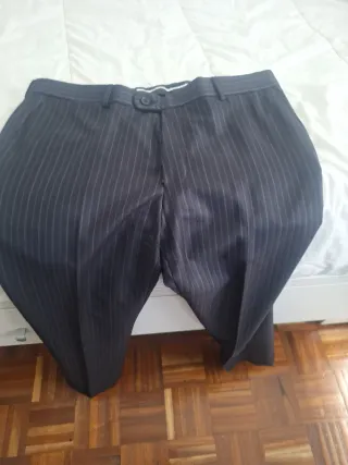 Pantalón de vestir rayas gris y negro