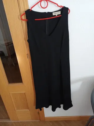 Vestido Antea Negro y Blanco manga corta con forro