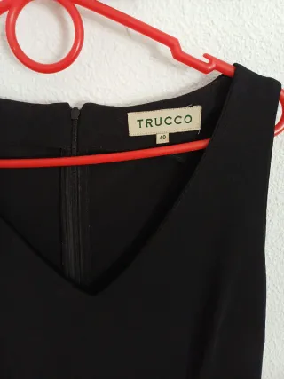 Vestido Antea Negro y Blanco manga corta con forro