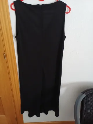 Vestido Antea Negro y Blanco manga corta con forro