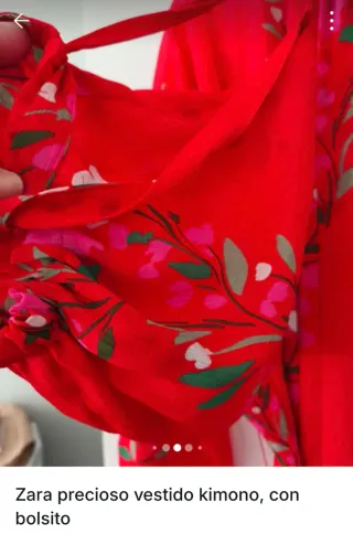 Vestido kimono Zara estampado floral