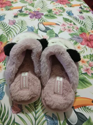 Ciabattine invernali panda